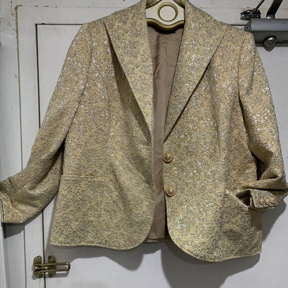 VINTAGE GIOVANNI OF ITALY CUSTOM TAILORING TORONTO EMBROIDERED BLAZERS SIZE L/XL - Picture 7 of 13